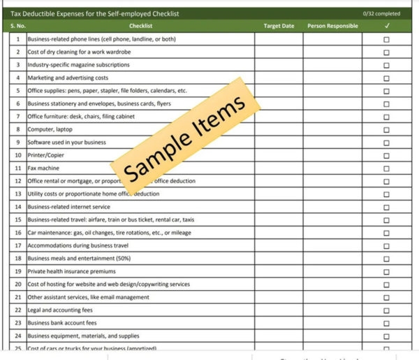 deductible travel expenses for self employed